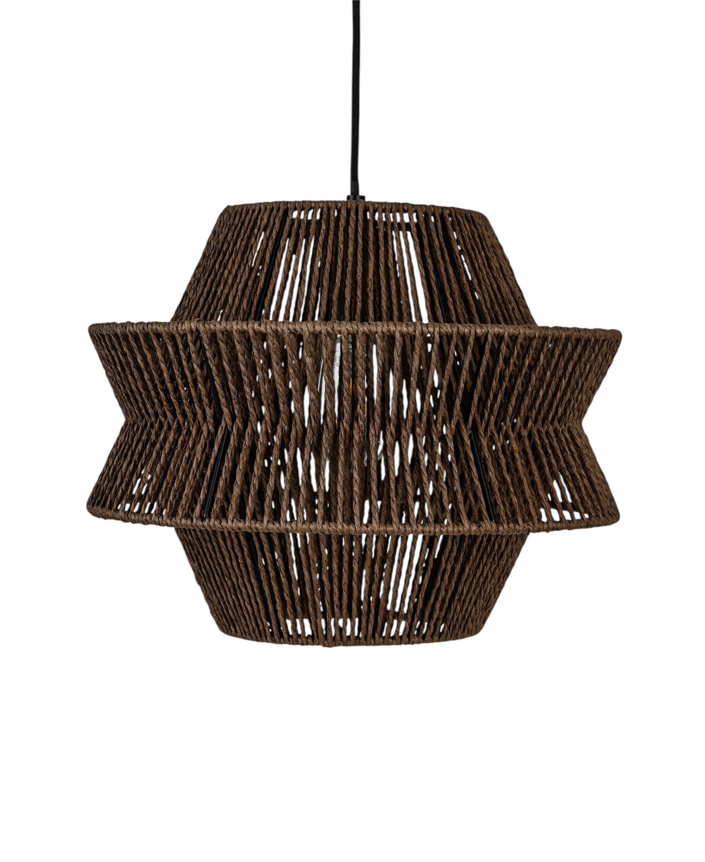 Hanglamp ENRICO walnoot bruin Ø35x28cm