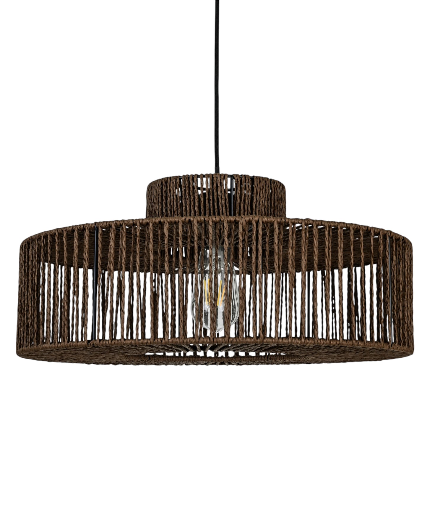 Hanglamp ELISA walnoot bruin Ø55x24cm