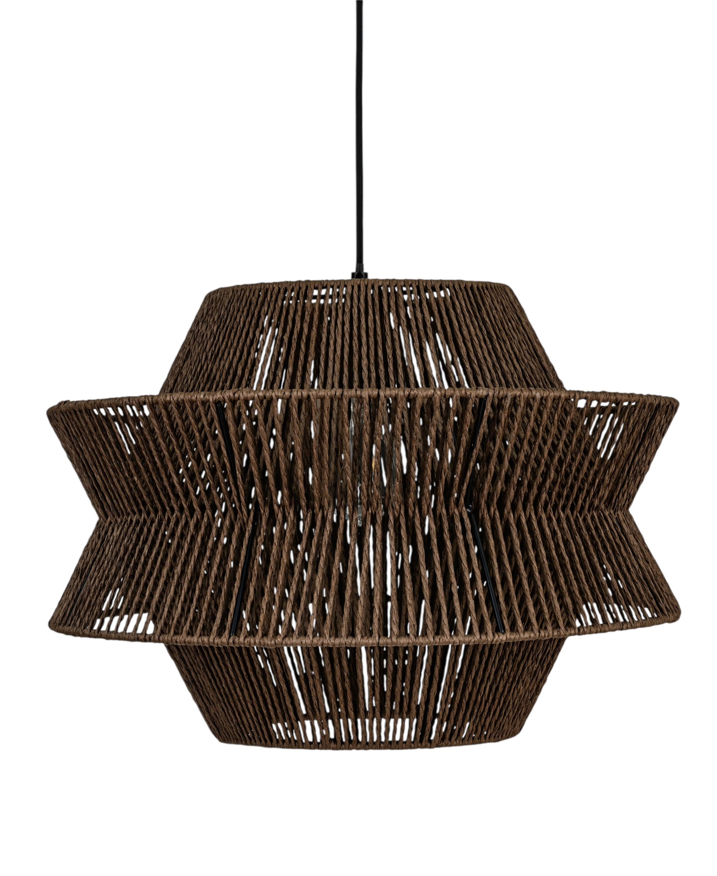 Hanglamp ENRICO walnoot bruin Ø45x34cm