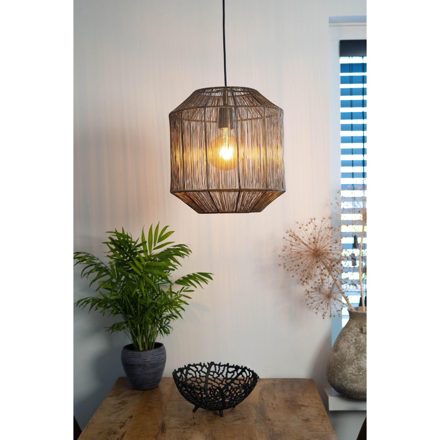 Hanglamp SENNA antiek brons Ø40x43cm