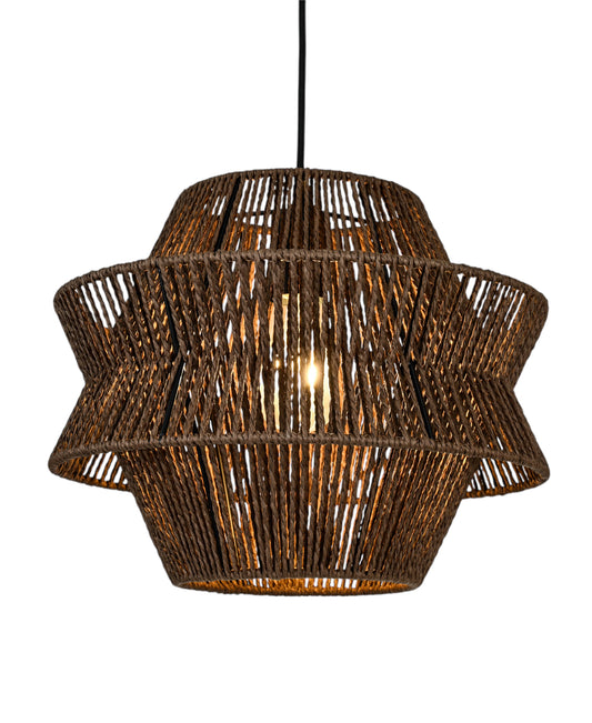 Hanglamp ENRICO walnoot bruin Ø35x28cm