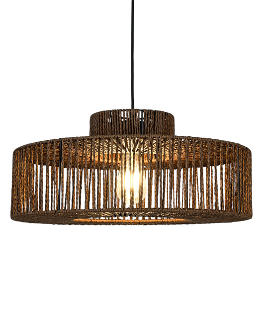 Hanglamp ELISA walnoot bruin Ø45x21cm