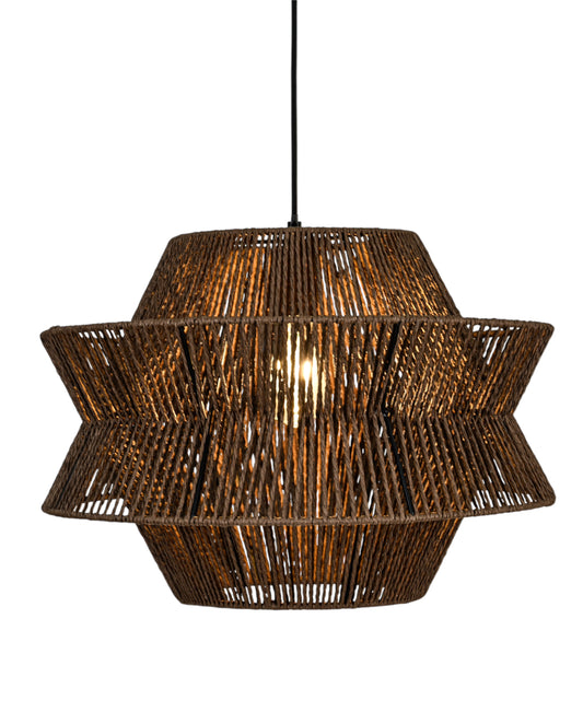 Hanglamp ENRICO walnoot bruin Ø45x34cm