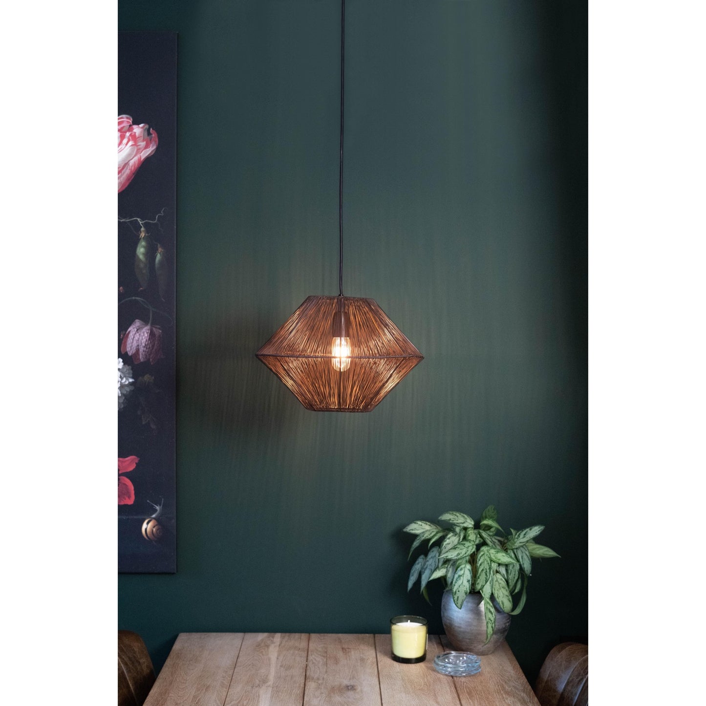 Hanglamp CHARLY antiek brons Ø30x20cm