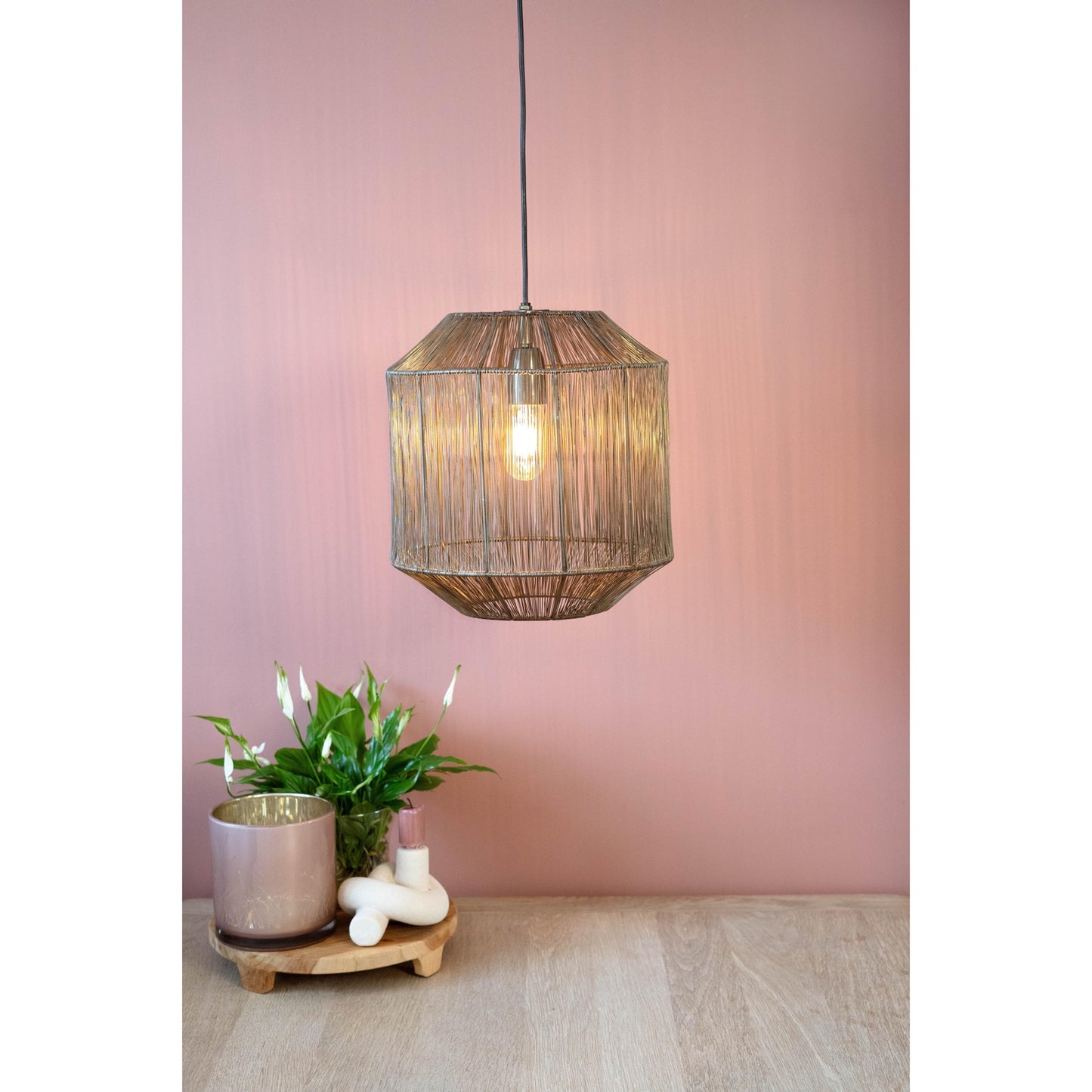 Hanglamp SENNA antiek brons Ø30x32cm